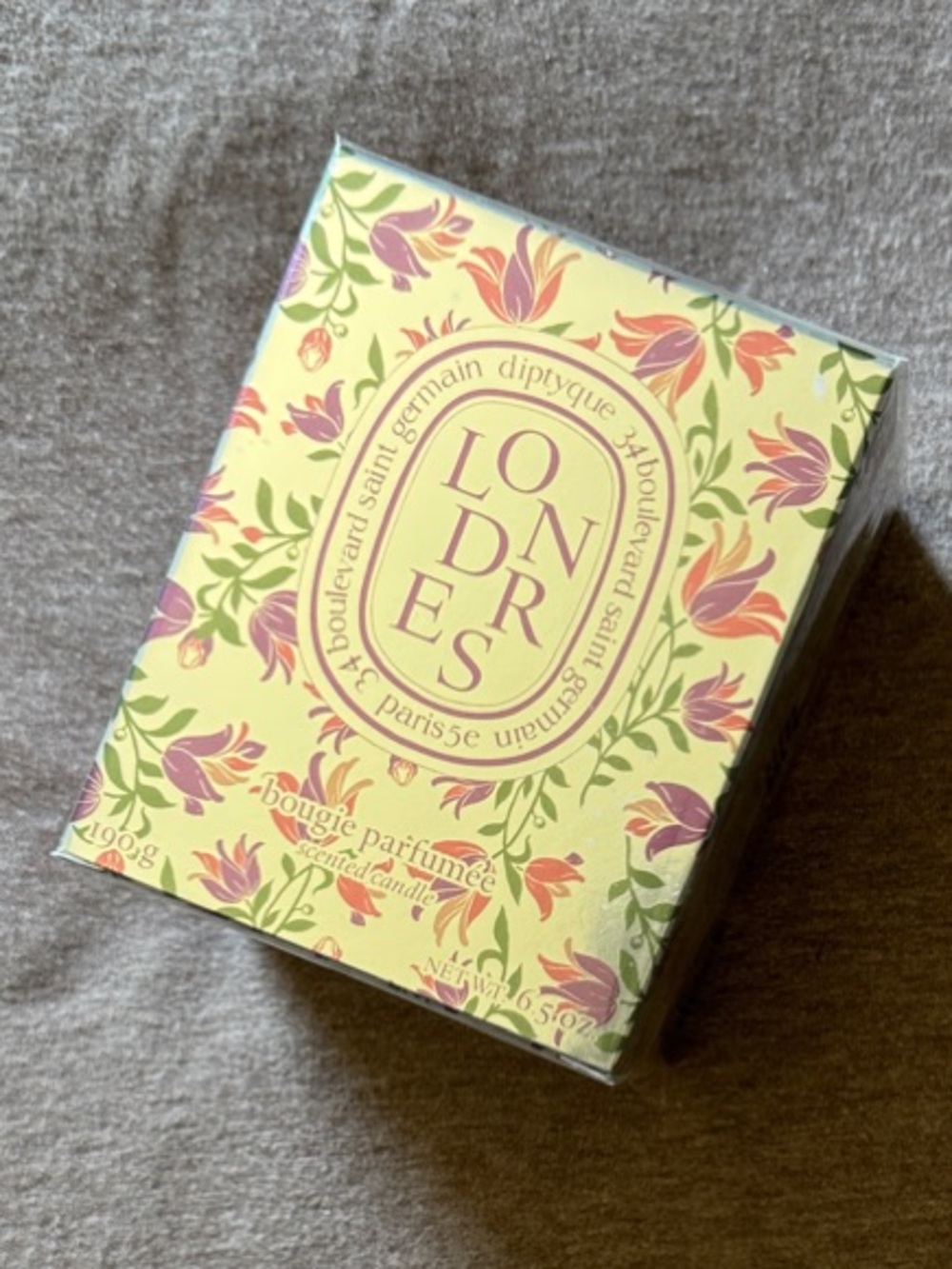 NIB Sealed Diptyque Londres London City Candle 6.5oz + Authentic Boutique Bag